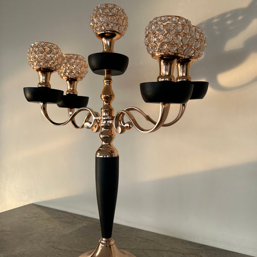 Crystal Five Arm Candle Stand