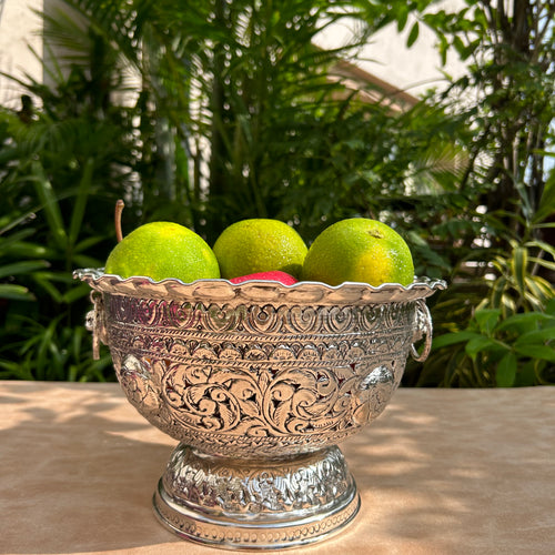 German Silver Embossed Centerpiece