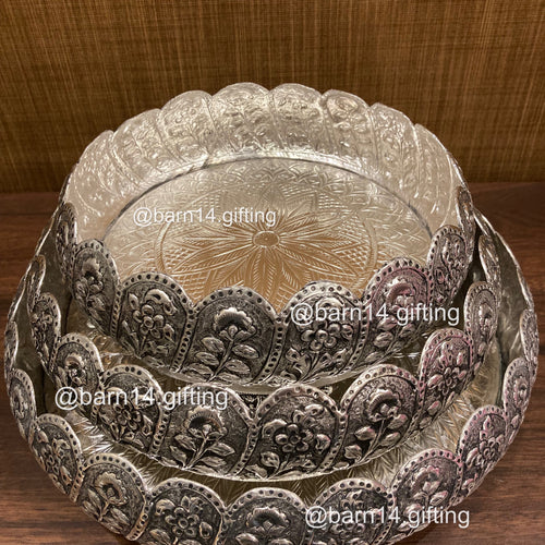 Handcrafted Padmaja urli inspired by lotus blooms, detailed with layered floral carvings — symbolizing purity and serenity, it enhances pooja rooms and festive spaces.