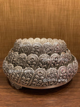 Handcrafted Padmaja urli inspired by lotus blooms, detailed with layered floral carvings — symbolizing purity and serenity, it enhances pooja rooms and festive spaces.