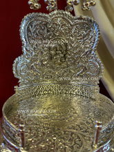 Silver plated deity throne for mandir and puja