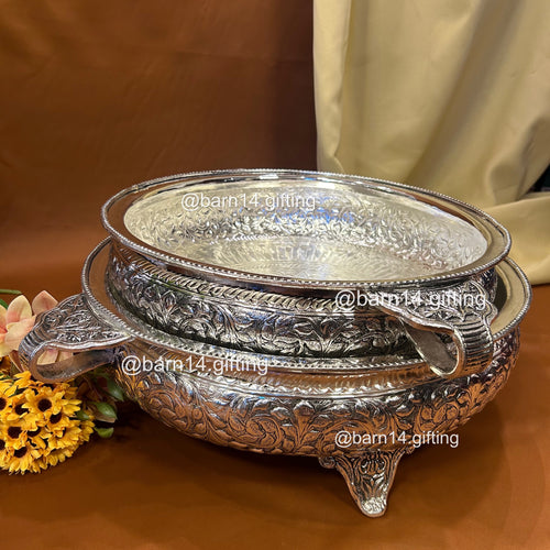 Beautifully handcrafted Parampara urli symbolizing Indian tradition and grace, adorned with ornate detailing — a timeless décor accent and auspicious gift for weddings and festivals.