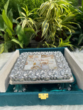 Pure Silver Mother of Pearl Chowki