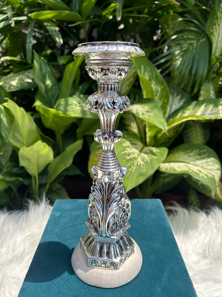 Pure Silver Pillar Candle Stand