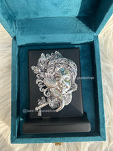 999 pure silver Baal Krishna idol on stand, handcrafted devotional gift symbolizing innocence and divine joy, ideal for baby showers and housewarmings.