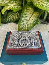 999 pure silver Balaji dry fruit box with intricate detailing, luxury devotional gift for Diwali, weddings, and housewarmings.