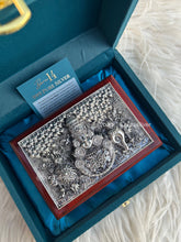 999 pure silver Balaji dry fruit box with intricate detailing, luxury devotional gift for Diwali, weddings, and housewarmings.