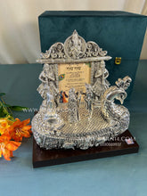 real silver wedding invitation display stand