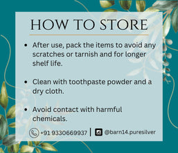 Instructions on how to store Pure Silver products