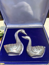 Pure Silver Duck Statue Pair