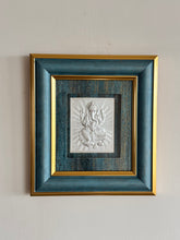 Pure Silver Ganesh Gold Border Frame Idol