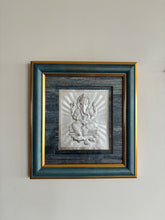 Pure Silver Ganesh Gold Border Frame Idol