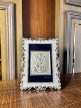 Pure Silver Laxmi Pearl Frame Idol