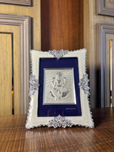 Pure Silver Laxmi Pearl Frame Idol