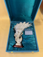 999 pure silver peacock flower vase in dancing posture, symbol of grace and positivity, ideal for Diwali, weddings, and auspicious gifting.