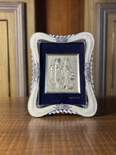 Pure Silver Radha Kishan Pearl Frame Idol