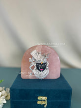 Pure Silver Shreenath Ji on Rose Quartz for blessings