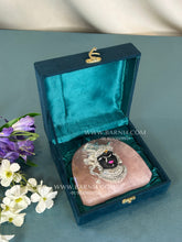 Pure Silver Shreenath Ji on Rose Quartz for blessings