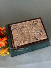 pure silver wedding gifting box with Krishna artwork