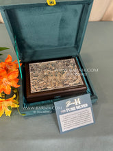 handcrafted silver mewa box inspired by Vrindavan
