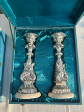 Pure Silver Pillar Candle Stand-Pair
