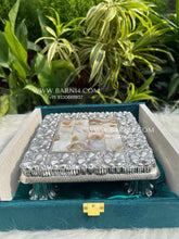 Pure Silver Mother of Pearl Chowki