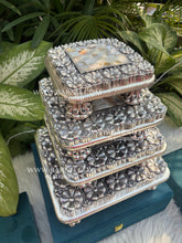 Pure Silver Mother of Pearl Chowki