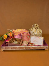Wedding Trousseau Tray with velvet base and silver plated border for bridal gifting – Barn 14