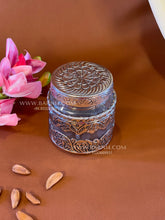 Decorative double border glass jar for sweets, snacks and mukhwas storage