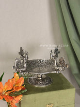 German silver peacock platter for dry fruits and serving.