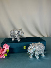 Pure Silver Gajendra Elephant Pair with luxury gift box.