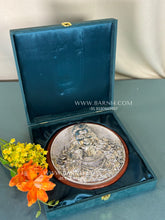 Pure silver Mahadev frame presented in a luxury gift box.
