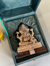 Pure Silver Mangal Ganesh idol with box for wedding gifting.