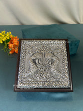 Luxury Pure Silver Peacock dry fruit box with premium gift packaging.