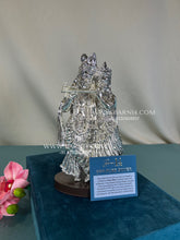 Handcrafted Radha Krishna idol in 999 pure silver.