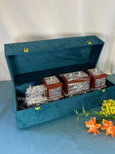 Luxury silver train dry fruit server and premium home décor showpiece.