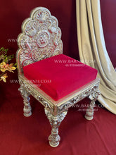 luxury pure silver chair for mandir and home decor
