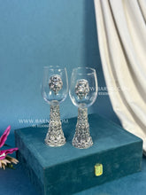 Pure Silver Wine Glass Pair