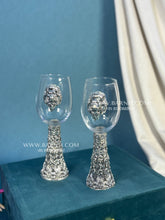 Pure Silver Wine Glass Pair