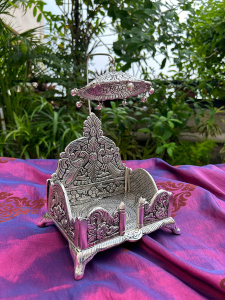 German Silver Singhasan- Rectangle – Barn 14