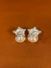 small silver diyas for Indian home festivals and rituals