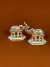 mini silver elephants for festive pooja and mandir decor