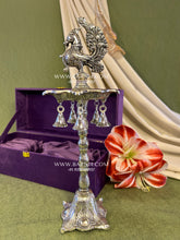 Five Wick Peacock Bell Diya Stand