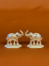 small silver elephant showpiece for pooja room decoration