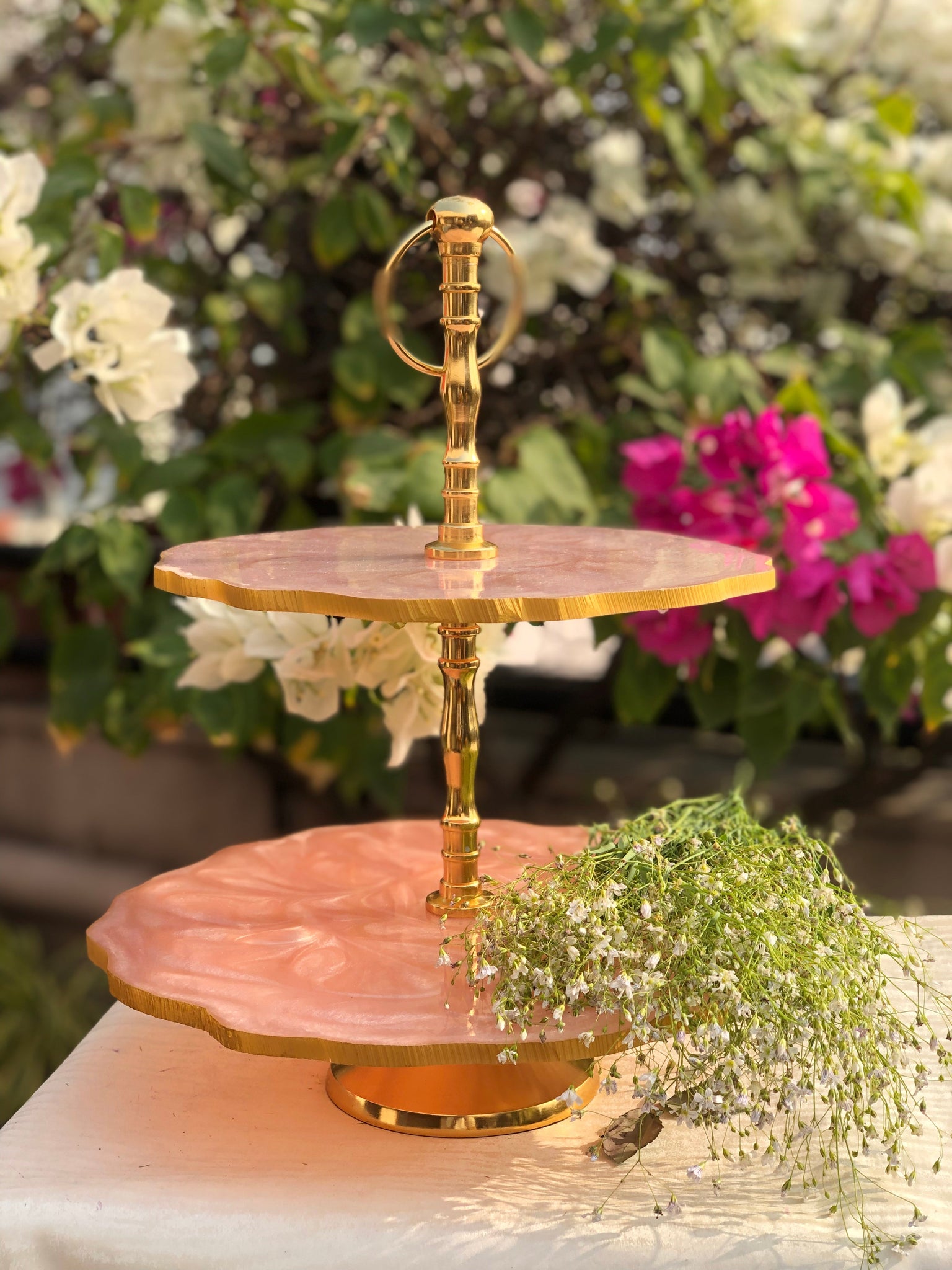 2 Tier Resin Cake Stand - Barn 14