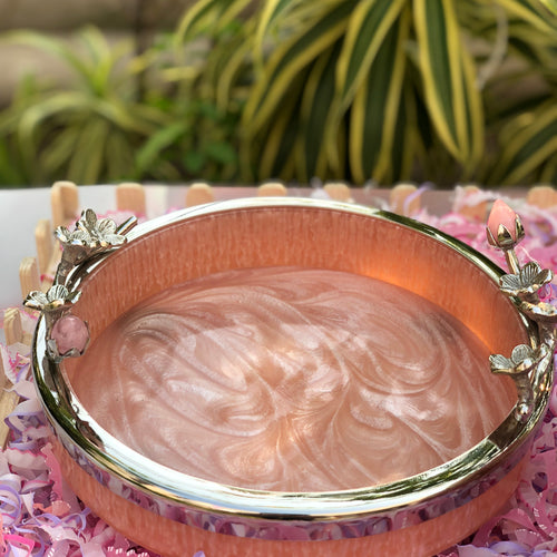 Resin Pink Tulip Tray