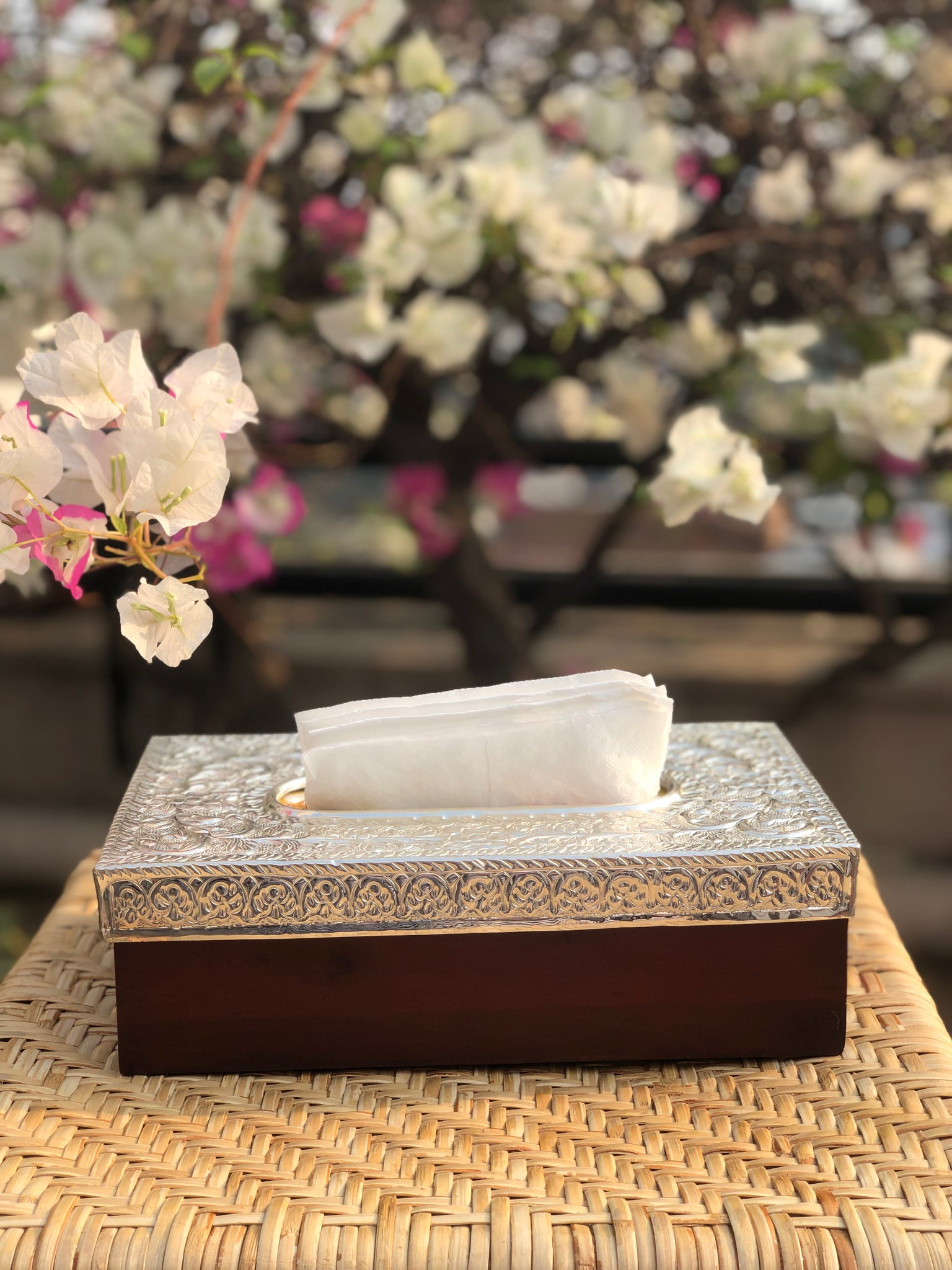 Silver Plated Tissue Box