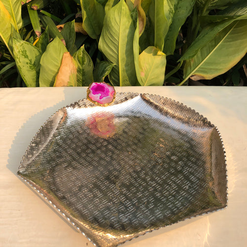 Agate Stone Tray- Hexagon