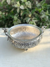 Fine Carved Peacock Urli with Handle