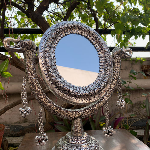 German Silver Table Mirror